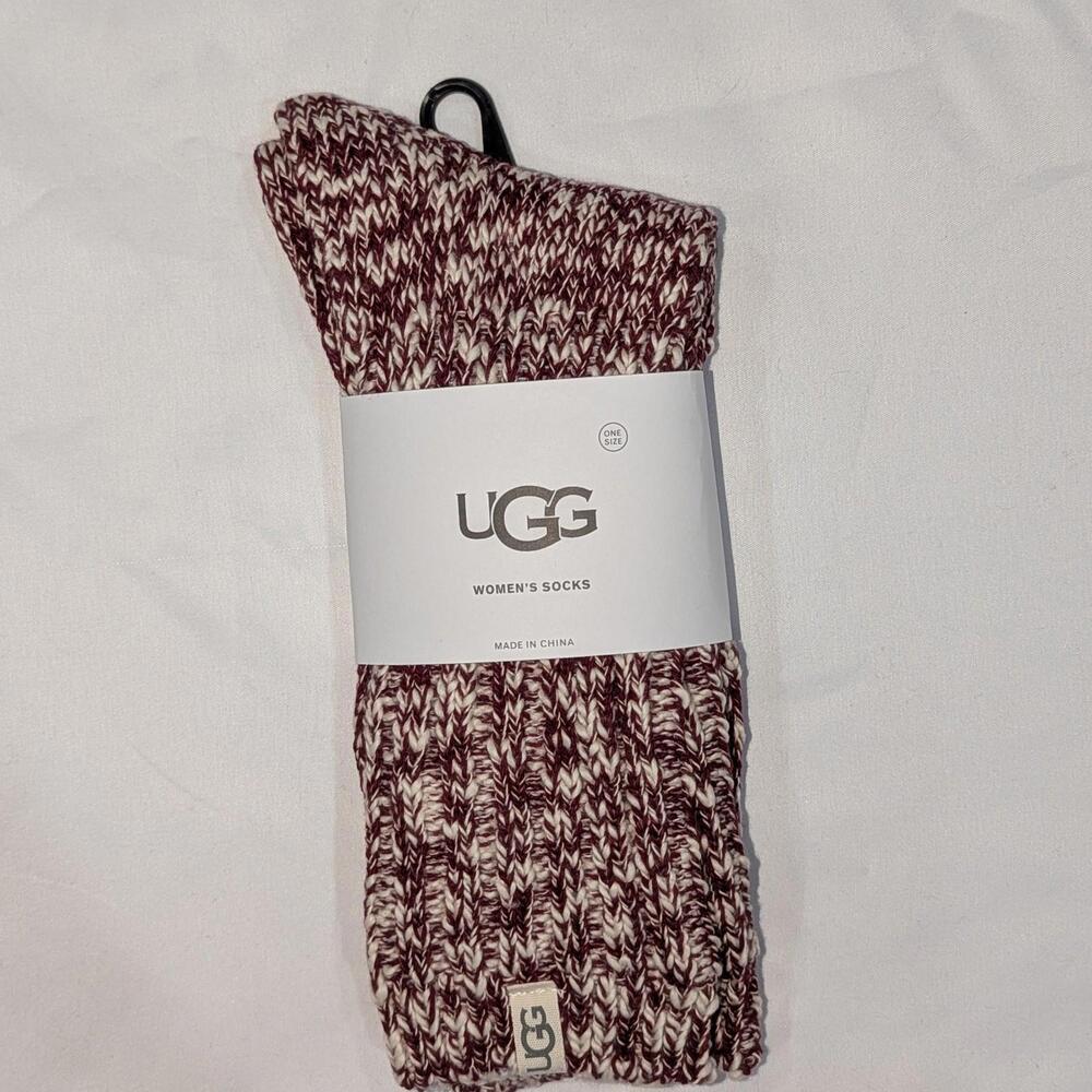 UGG Rib Knit Slouchy Crew Socks 3 Pairs Women's NWT 5-10 One Size - Picture 2 of 7